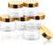 SATINIOR 6 Pack 2 oz Plastic Jars Containers with Lids Wide-mouth Refillable Leakproof Reusable Round Empty Jars for Travel Cosmetic Dry Food Spic...